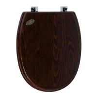 SIMAS Arcade Сиденье для унитаза, цвет орех/хром