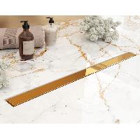 Plumberia Selection Трап душевой PS MODULAR 4x80 2устор. накладка из нерж.стали, основа из пластика 50мм,40л/мин, золото 24К