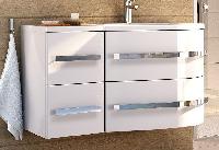 Oristo, Opal 90 см правый: тумба под раковину из минерального литья, цвет белый глянец