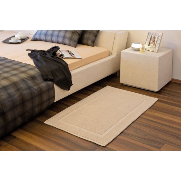 Batex Avani, двухсторонний прямоугольный коврик из 100% биохлопка, размер 70x120 см, цвет линен 