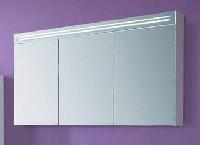 Puris Star Line, зеркальный шкаф (3 двери) с LED подсветкой 1200 мм, цвет белый высокоглянцевый