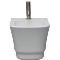White Ceramic Idea, подвесное биде c крепежом, 51x34x28h см, цвет белый глянцевый