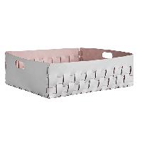 ADJ Корзинка Bottega, 60x50xH20 см., цвет: устричный/пепельная роза