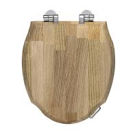 Devon Westminster Сиденье для унитаза из массива светлого дуба,петли хром, микролифт