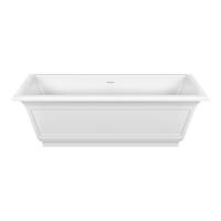 Gessi Eleganza Ванна отдельностоящая 180х85см, со сливом-переливом, цвет: матовый белый