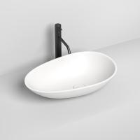 Salini PAOLA Раковина накладная 580х345х140мм, без отв. под смес, без перелива, мат-л: S-Sense, глянцевый, белый.