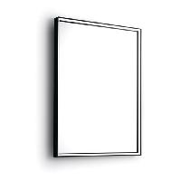 Bertocci  Зеркало в алюминиевой раме 60*75 универс. установка, с сенсорным вкл. (снизу справа в вертикальном положении), цвет черный матовый