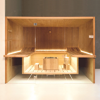 Effegibi Air 105 Corner Био-Сауна 247x182xh213см, DX, отделка: осина термообработанная