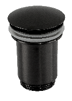 Донный клапан без перелива 1”1/4 Remer 904CC114СFP, черный брашированный хром