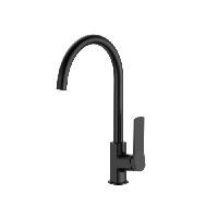 NEMO NM-1331-MB Смеситель для раковины с донным клапаном, поворотный излив MATTE BLACK (ЧЕРНЫЙ МАТ)