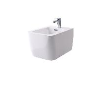 Hidra Kiub, подвесное биде c крепежом, 54x36,5x28h см, цвет черный матовый