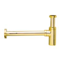 Daniel, круглый сифон из латуни 1"1/4, цвет золото
