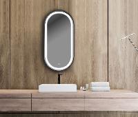 Xpertials Klara Capsula, зеркало 50х80 см, 2 датчика: LED подсветка с регулировкой яркости и антизапотевание, профиль черный матовый