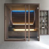 Effegibi Yoku S Glass Био-Сауна 202x180h214см, SX, цвет: термообработанная древесина