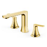 NEMO NM-1315-BG Смеситель для раковины на 3 отверстия с донным клапаном BRUSH GOLD