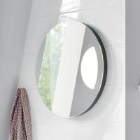 BURGBAD Sinea 1.0  Зеркало на основе с подсветкой круглое 650 мм, 2 флуорисц трубки, 1 выкл снизу, IP20, цвет черный