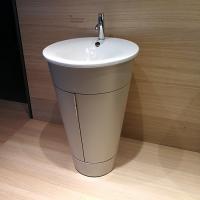 Duravit Раковина для тумбы круглая 580мм, с 1 отв под смеситель, с переливом, цвет белый