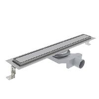 Plumberia Selection Трап душевой PS IN-TILE 6x100 2устор. накладка из нерж.стали, комбинир.затвор с горизонт. выпуск Ду 50мм,40л/мин, браш.нерж.сталь