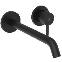 Ideal Standard Ceraline Nuovo Смеситель однорычажный для раковины на 2 отверстия из стены, излив 220 мм, внешняя часть, цвет: черный матовый