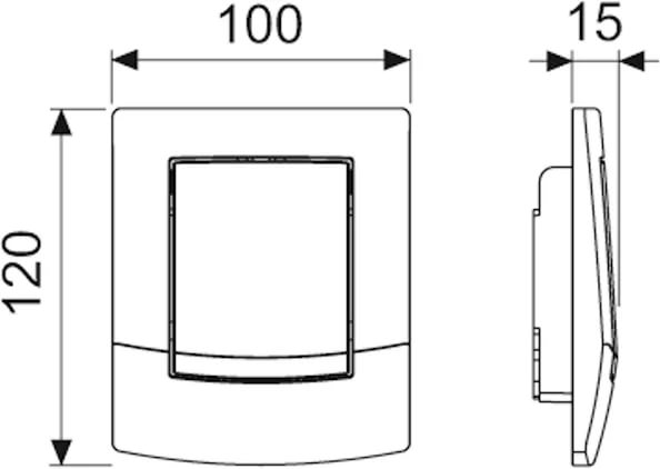 TECEambia Urinal, клавиша,хром глянцевый 