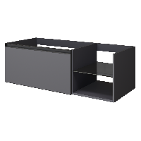 QUATRO 6 120см (80+40) тумба ANTHRACITE профиль ANTHRACITE