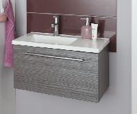 Puris For Guests, тумба + раковина 600 мм из минерального литья, цвет белый высокоглянцевый