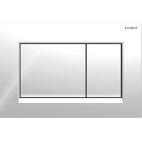 Geberit Sigma20 Клавиша для двойного смыва, квадратная: глянцевый хром, декор. полоски: матовый хром (бывшая Sigma30, замена 115.777.21.1, 115.777.DT.