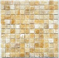 pixmosaic PIX 306 Honey onyx, чип 23x23 мм, сетка 305х305x8 мм, Полированная