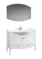 Тумба под умывальник Афины Н 85-01 Белый матовый (18)