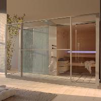 Effegibi Logica Spa Filo Сауна&Хаммам 373x250xh217см, угловая DX, цвет: Stone