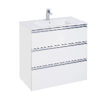 Roca THE GAP Тумба подвесная/напольная 785x453x741 мм. для раковины 800 мм, с 3 ящиками, без ножек, белый глянец (для 7.3279.9.C00.0 и 7.3279.A.400.0)