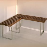 Eﬀegibi Topkapi Скамейка 75x35x Н: 44см, нержавеющая сталь/бирманский тик