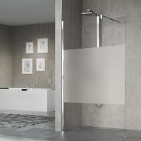 NOVELLINI GIADA H Душевое ограждение 870-885х1950 мм., с свободным входом, с настенным кронштейном, стекло прозрачное, профиль Silver