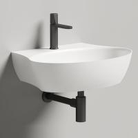 Salini ALDA WALL 01  Раковина 580х450х150 мм, без донного клап, сифон,  слив-пер, мат-л: S-Sense, глянцевый, белый