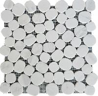 pixmosaic PIX 310 Volakas White, чип произвольный, сетка 300х300x6 мм, Матовая