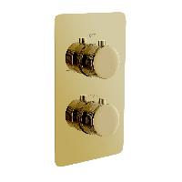 Смеситель встроенный с термостатом 2-х проходной CELL GOLD