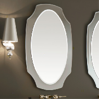 VITAGE milldue edition Зеркало NOTRE DAME 678х1100х30 мм., с фигурной рамой из скошенного дымчатового зеркала