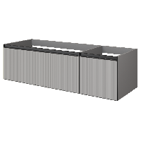 QUATRO 2 140см (100+40) тумба рифл LUNA FUGA профиль ANTHRACITE