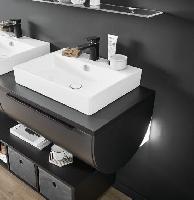 Puris Rounds, тумба под раковину (1 ящик) 1220 мм, цвет серый космос матовый