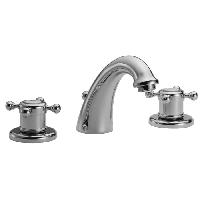 HUBER Victorian Смеситель термостатический для раковины на 3 отверстия с донным клапаном, цвет хром