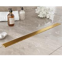 Plumberia Selection Трап душевой PS MODULAR 4x90 2устор. накладка из нерж.стали, основа из пластика 50мм,40л/мин, золото браш.