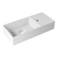 Alice Spy Раковина 55x25хВ11, накладная/подвесная, с отверстием под смеситель, белый глянцевый