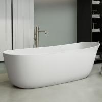 ANTONIO LUPI DAFNE Ванна отдельностоящая 1700х716х560 мм., с донным клапаном (белый матовый), сифоном и гибким шлангом, Cristalplant, цвет белый