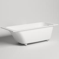 Salini ORLANDA KIT Встраиваемая ванна 1800х800х600мм, "Up&Down", сифон,  щелевой слив-перелив, мат-л: S-Sense, матовый, белый. Фурнитура: белая.