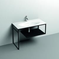 KERASAN SHAPE LOUISE Структура 1020х520 мм., напольная, нержавеющая сталь, полка черная, цвет черный матовый