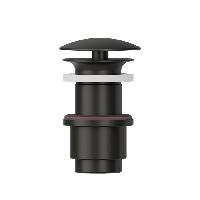 Newform  Донный клапан 1"1/4, свободный слив, для раковины без перелива, Н min 40 - max 60 мм, цвет:  carbon satin