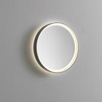 BURGBAD Зеркало Ø500х60 мм., с подсветкой, с выключателем, корпус кварцевый металлик