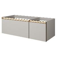 QUATRO 2 120см (80+40) тумба CASHMERE профиль MATT GOLD с подсветкой внутри