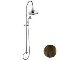 Nicolazzi Doccia Душевая стойка с верхним душем Ø 30см, с переключателем и ручным душем, цвет: тёмная бронза