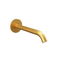 Излив настенный 16 см Remer X Style 91XBG, золото брашированное